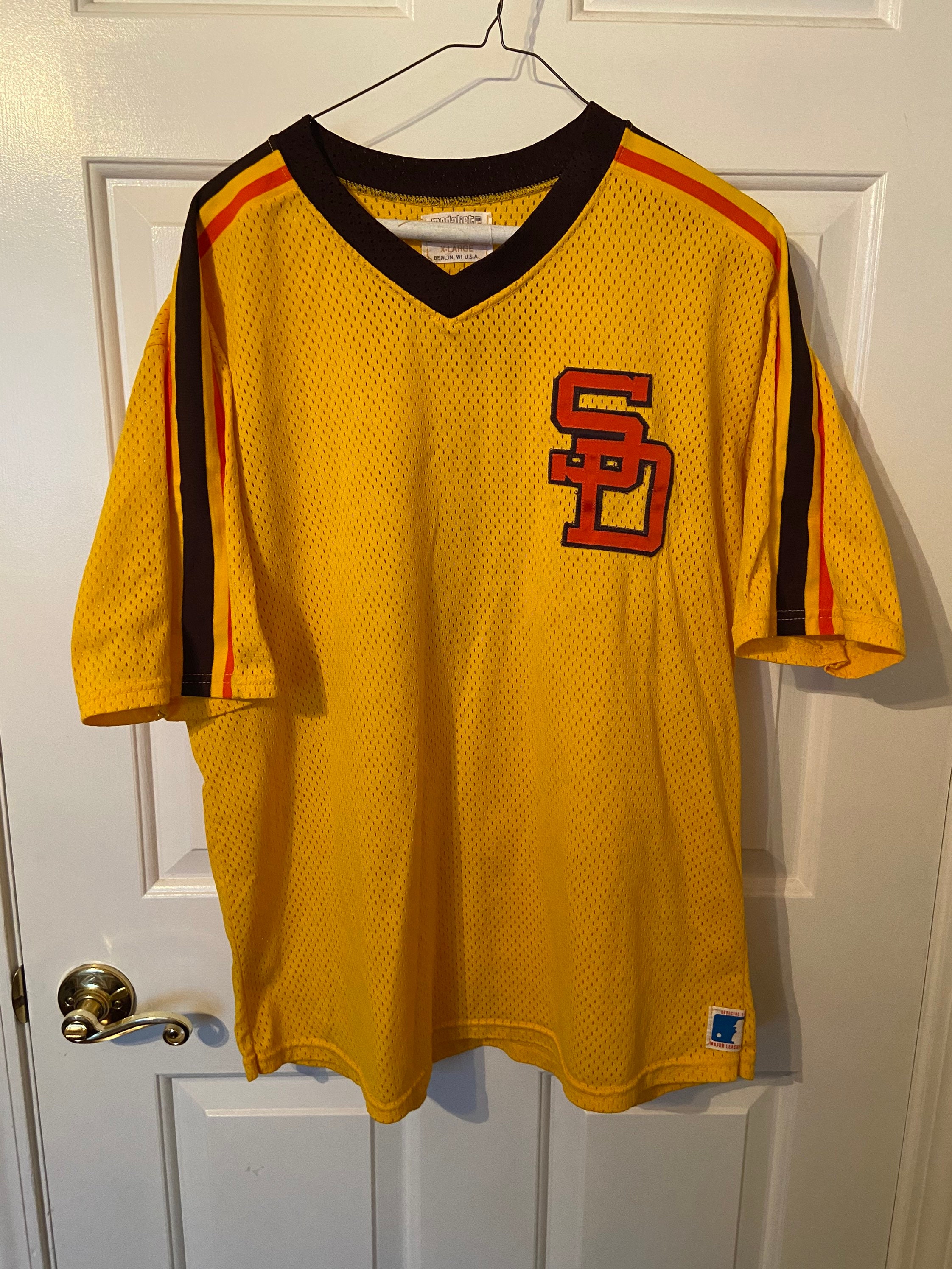 Vintage San Diego Padres Sand Knit Baseball Jersey Size XL Etsy