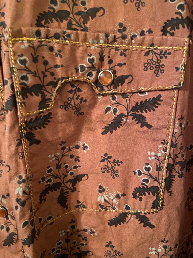 Vintage Wrangler Benny Pearl Snap Button Up Shirt Western Rodeo Size XL