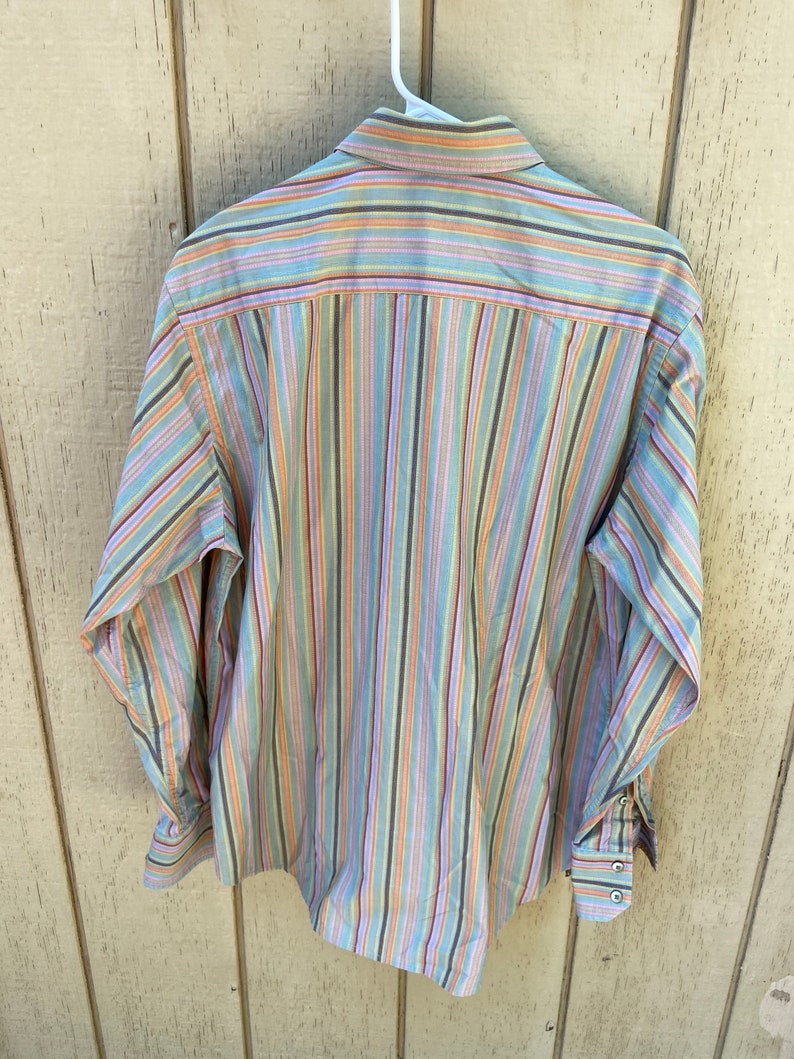 Vintage Robert Graham Colorful Striped Shirt Size Medium | Etsy