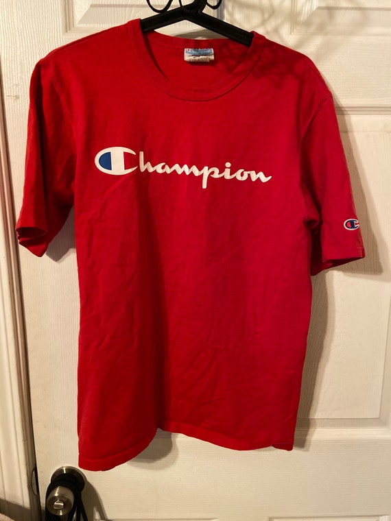 champion red t shirt