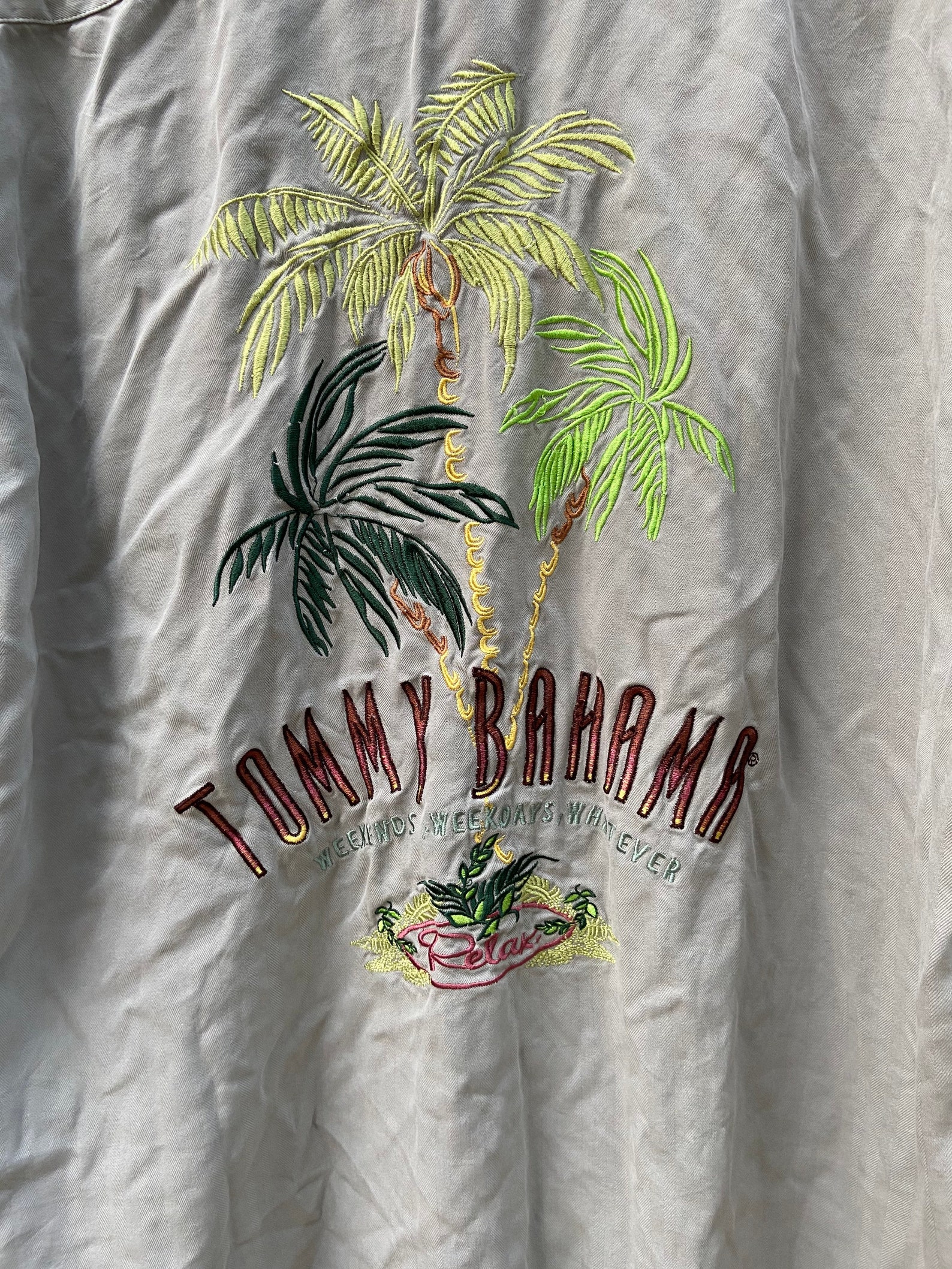 Vintage Tommy Bahama Embroidered Button Up Shirt Size 2XL Etsy