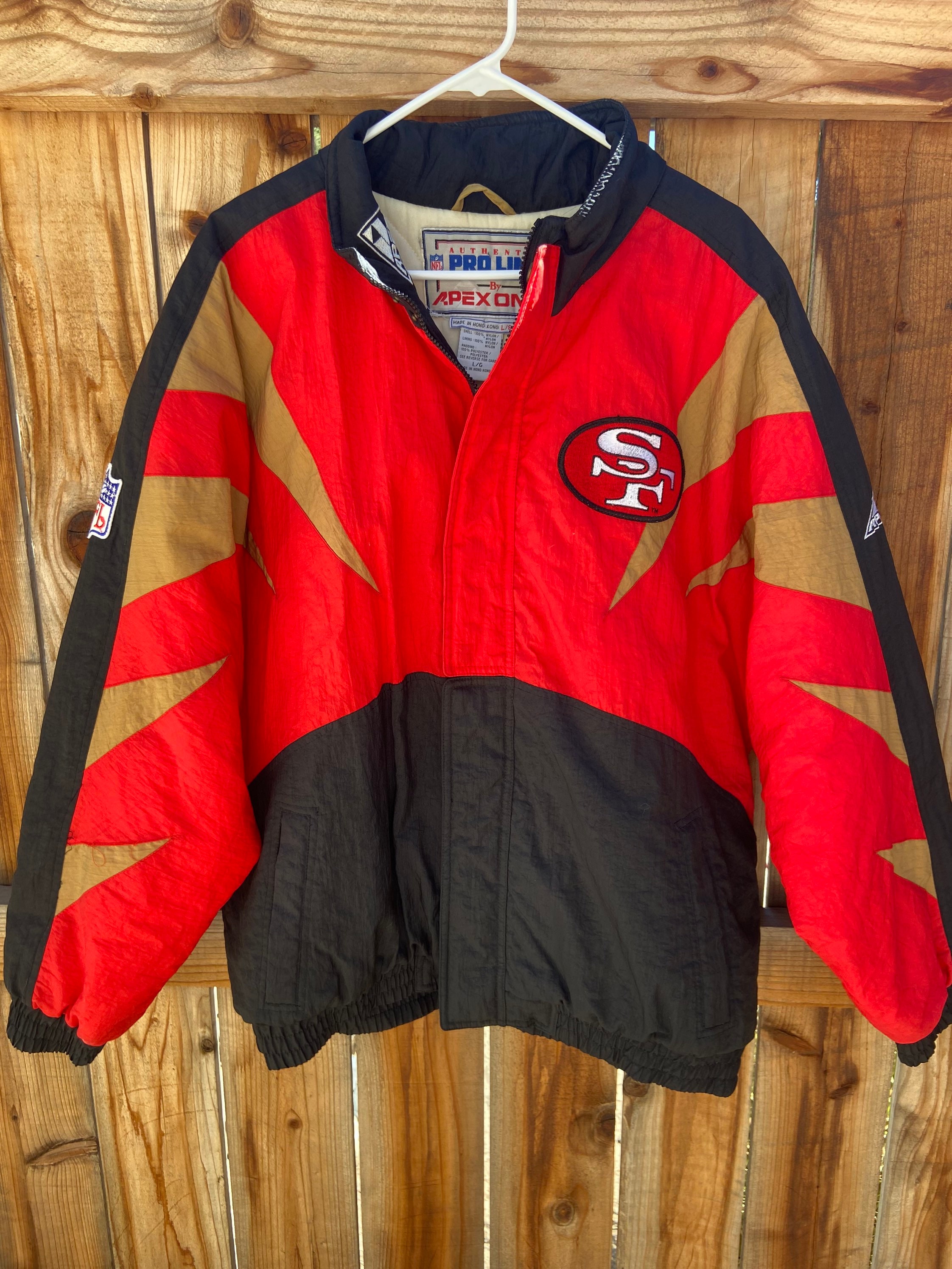 Vintage San Francisco 49ers Apex One Sharktooth Jacket Size Large