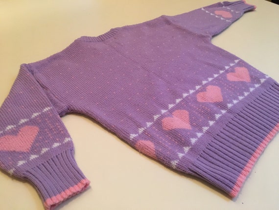 winter sweater top /& hat Vintage junior girls pullover 1980s knitwear.. granny knit fashion striped jumper handmade grunge kids clothing
