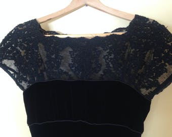 Little Black Velvet Dress