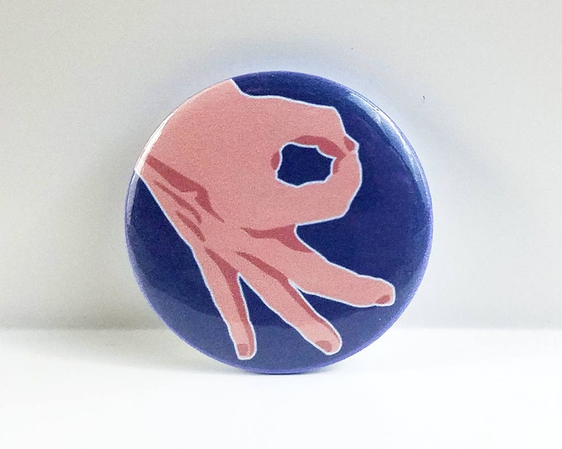 Círculo de dedos OK Hand Emoji Botón Pinback de 1.25 Etsy