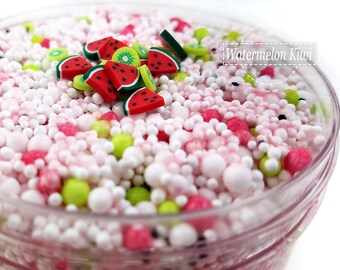 Watermelon Kiwi Floam Slime - Popular Slime - Pink Slime