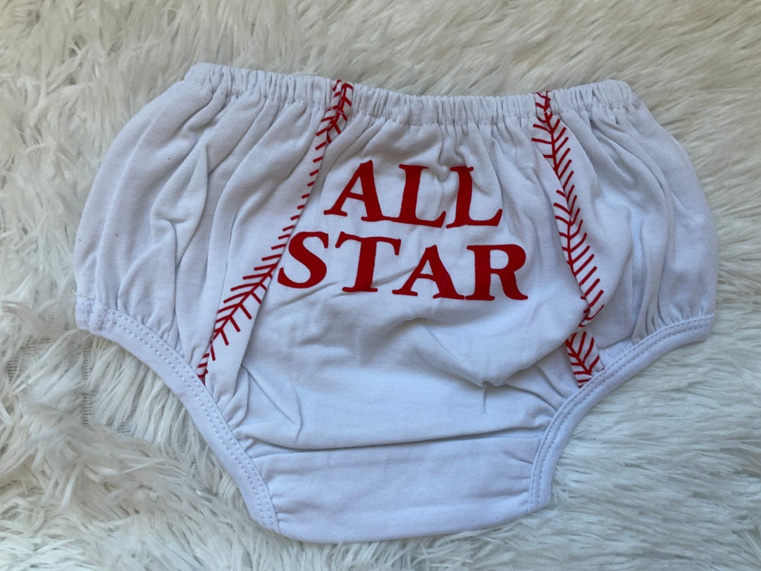 Sports Diaper Bloomer, Baseball Diaper Cover, Baseball Diaper Bloomer