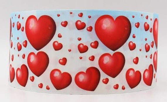 Grossgrain ribbon-Hearts