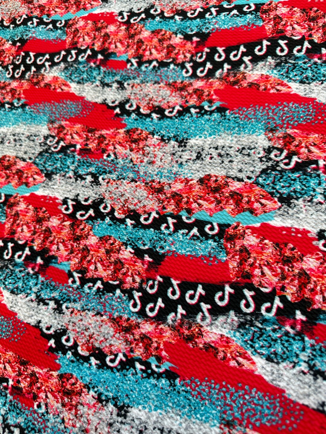 Tik Tok Fabric by the Yard, Social Media Influencer Bullet, Bummies