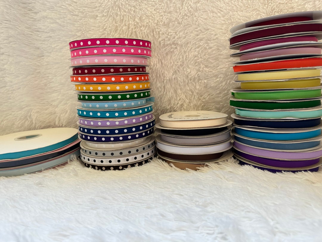 3 Inch Wide Grosgrain Ribbon - 5 Yard Spool Black Craft Ribbon Made In USA