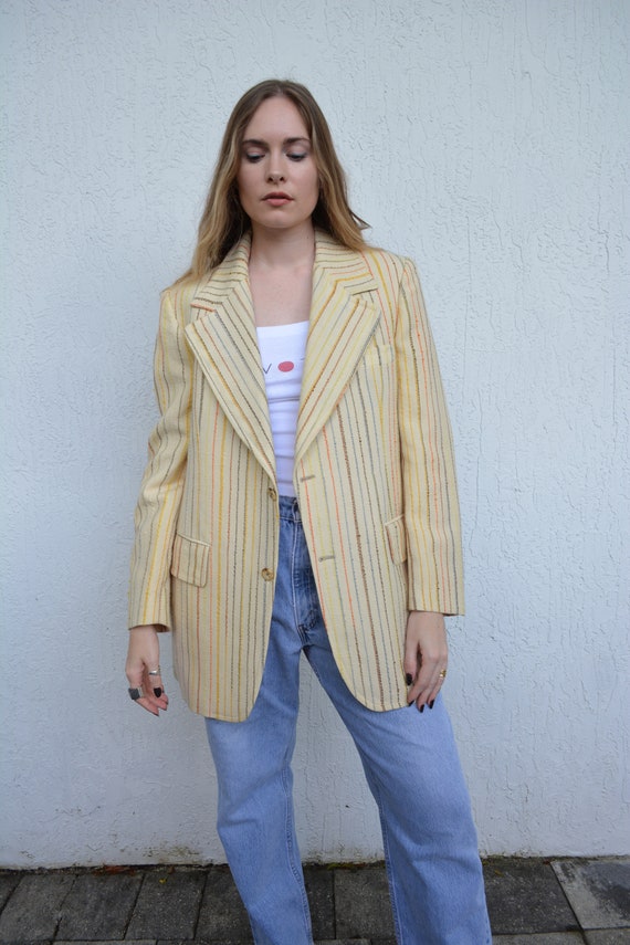 vintage multi colored blazer / vintage colorful bl