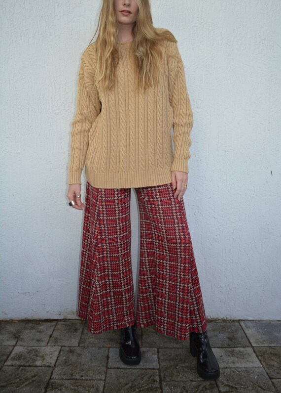 vintage cableknit sweater / vintage cotton sweater