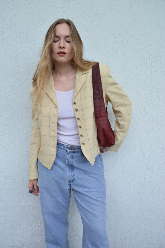 vintage cropped blazer / 90s blazer / 90s cropped