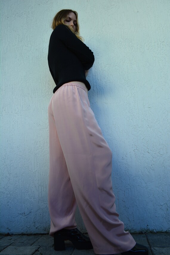 vintage pink trousers / vintage y2k trousers / y2k