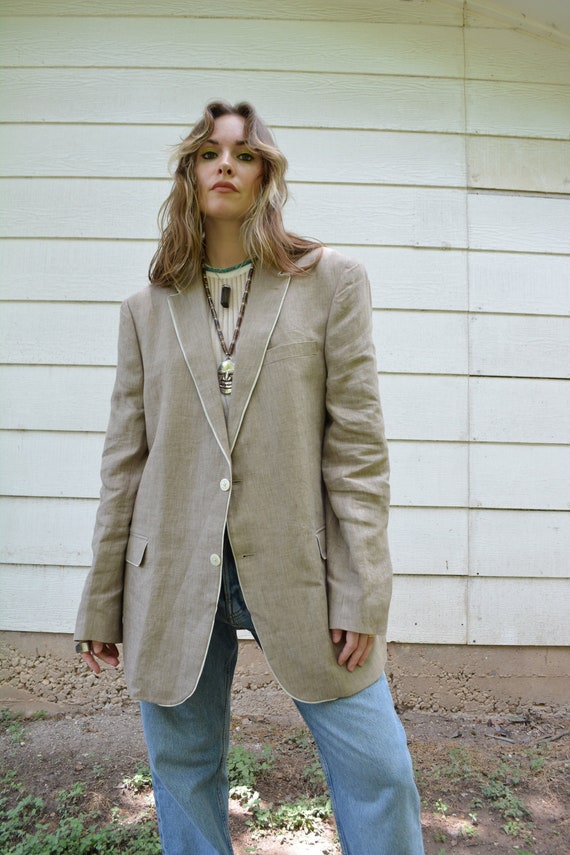 Linen-Blend Classic Blazer Set おまけ付き スーツ/フォーマル/ドレス