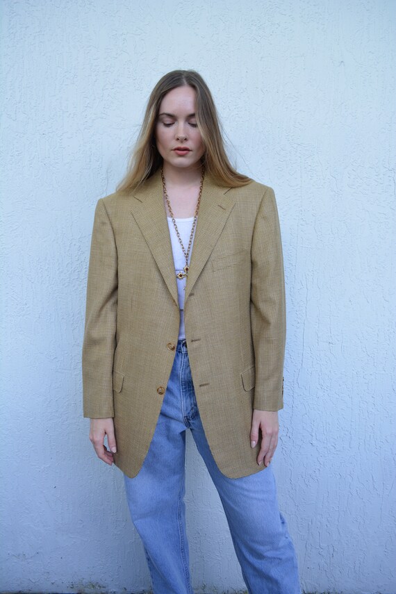 vintage wool blazer / vintage silk blazer / design
