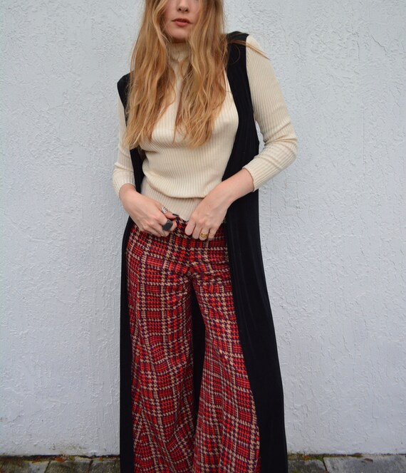 vintage duster / vintage sleeveless duster / black