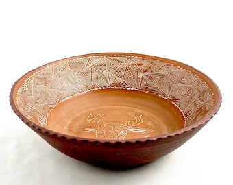 Mohawk Six Nations Pottery Bowl Vintage Syl Smith