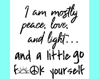 Peace Love Light Svg Etsy