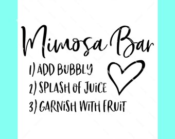 Mimosa Bar Svg Etsy