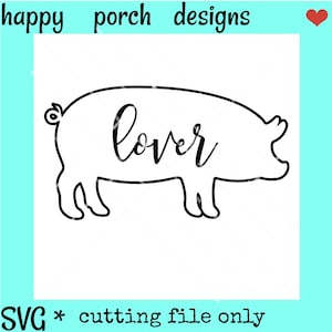 Pig Lover SVG DXF PNG cut file, Stockshow Pigs svg, cute pig svg png dxf digital cut or sublimation file