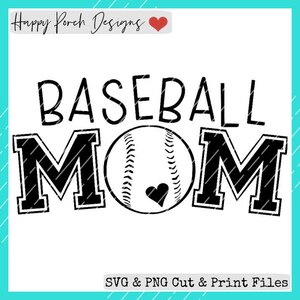 Baseball mom svg png digital cut file, cute baseball mom svg, baseball svg, baseball mom with heart svg