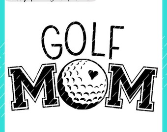 Golf Mom SVG PNG digital cut or print file, Cute Golf mom svg, golfball svg