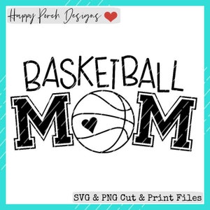 Basketball Mom SVG PNG digital cut file, cute basketball mom svg, basketball svg