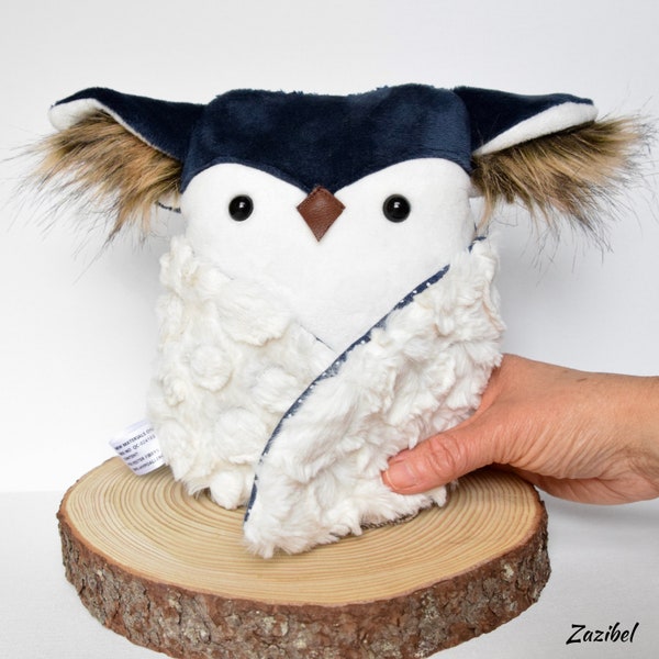 Peluche hibou fait à la main