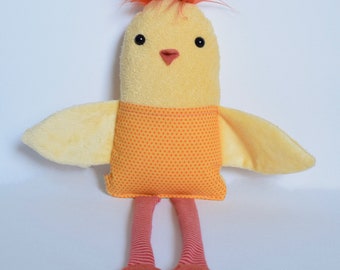 Eco-responsible chick plush toy for children