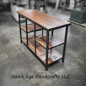 The Stilt - Wood and Metal Kitchen Island/ Work Space Storage