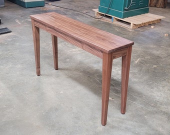 The Sanderling - Walnut Bench with tapered legs / Shaker Style