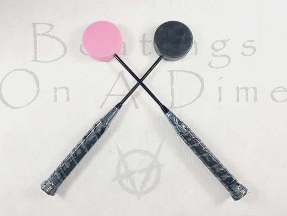 Hockey Puck Paddle: Thuddy Rubber Spanking Crop for Intense Impact Play & BDSM