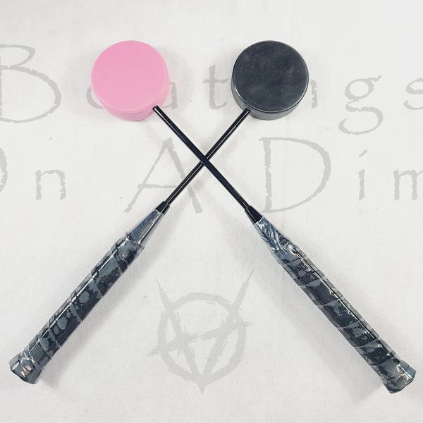 Hockey Puck Paddle: Thuddy Rubber Spanking Crop for Intense Impact Play & BDSM