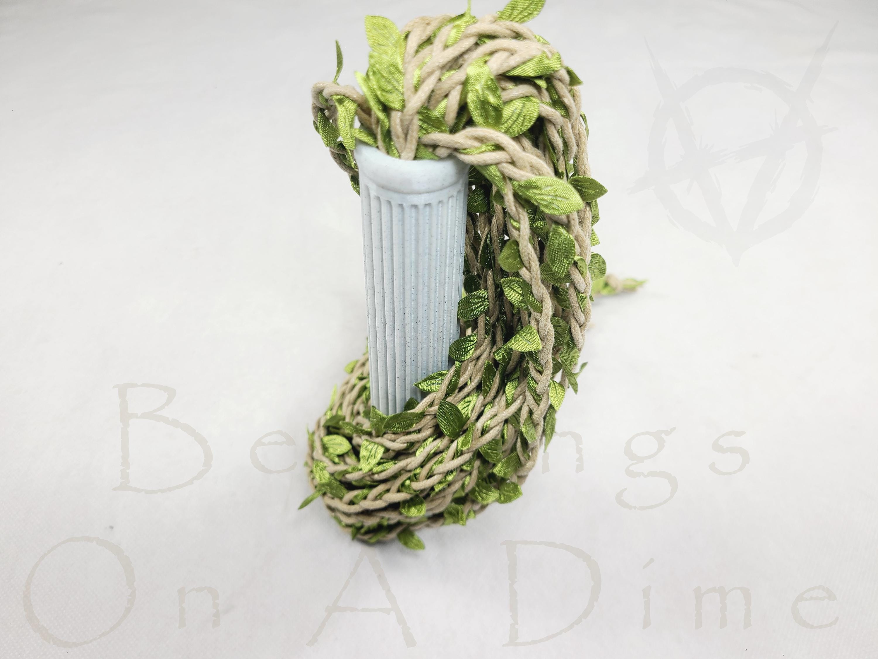 The Greek Whip: Knotted Leaf Flogger W/Pillar Handle. Sensual Whip For Cosplay