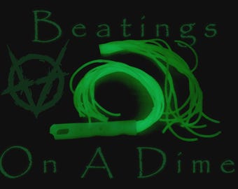 Glow In The Dark Flogger - Handmade Kink Toy