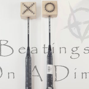 Tic Attack Toe Paddle - Blood Play Fetish - Sadistic Kink Gear - OOAK Merchandise - Handmade Bondage Toy - Evil Brat Tamer - Vampire Beater