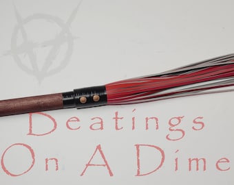 CBT Demon Tail Whip - Thin Rubber Flogger - Small BDSM Toy - Sadistic Kink Gear - Handmade Bondage - OOAK Merchandise - Tit Pussy Torture