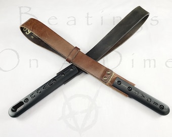Looped Belt Slapper: Stingy Leather Spanking Paddle for Intense Impact Play