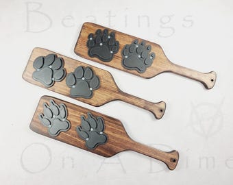 Customizeable Paw Print Impact Paddle for Pet Play