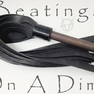Heavy Rubber Flogger: Intense Impact Play, Wooden Handle