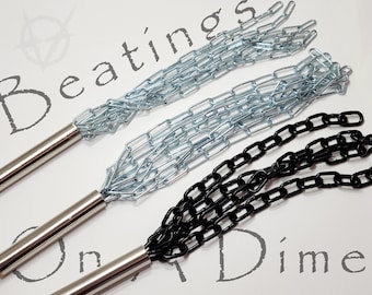 Heavy Metal Flogger - Steel Chain Whip - Brutal Fetish Flogger - Hardcore Masochist - Thuddy Butt Bruiser - Strict Discipline - Kink Flogger