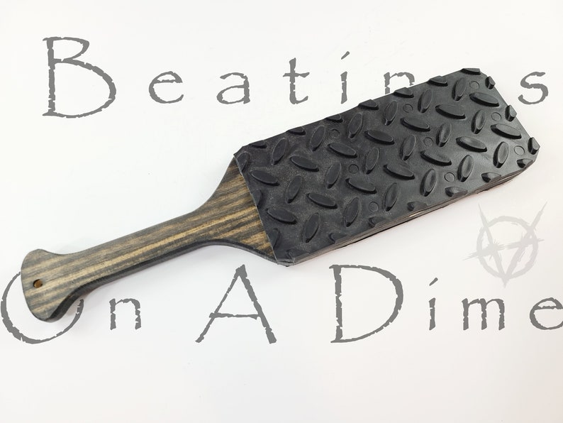 Hard Tread Paddle - Hard Rubber Paddle - Unique BDSM Toy - Intense Impact Toy - Strict Discipline - OOAK Merchandise - Thuddy Butt Bruiser 