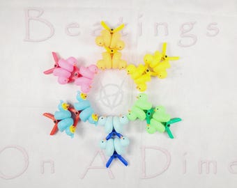 Colorful Rubber Duck Nipple Clamps - Kinky Sensation Play, Cute Fetish Body Jewelry, DDLG Pet Play Novelty Gift