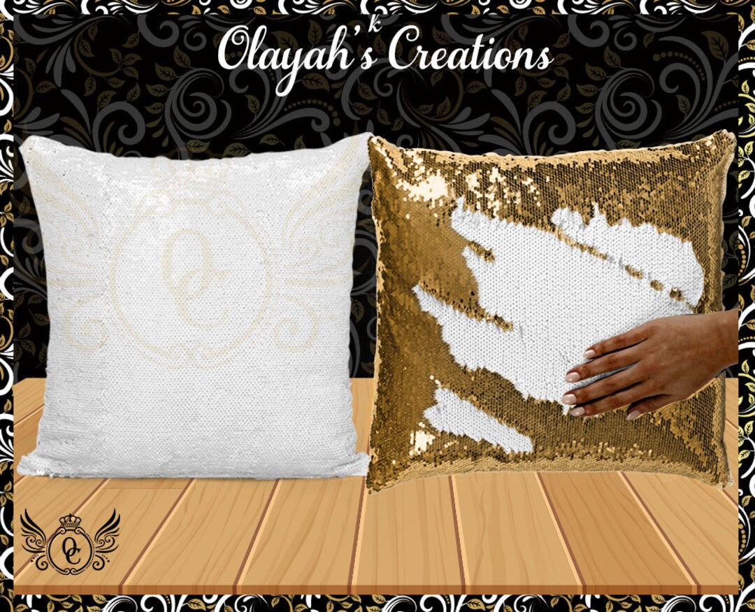 Silver Blank Flip Sequin Pillow Cover/ Pillowcase Etsy