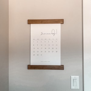 2025 Wooden Magnetic Wall Calendar