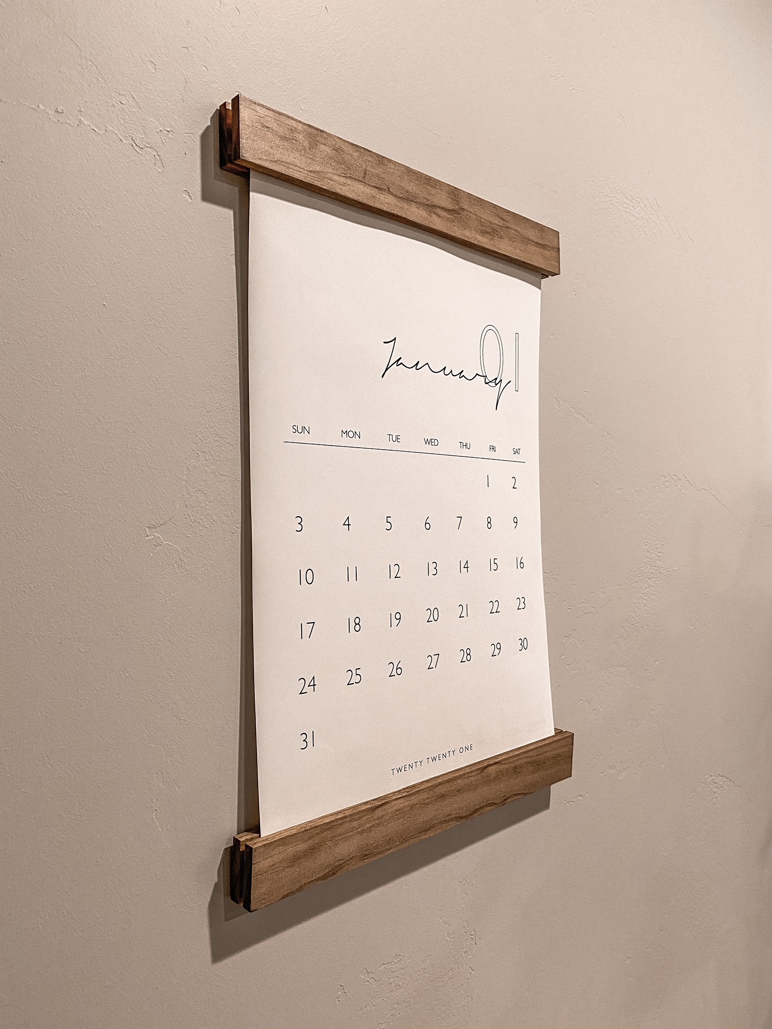Floating wooden Calendar 2021 Wall Calendar Calendar Etsy