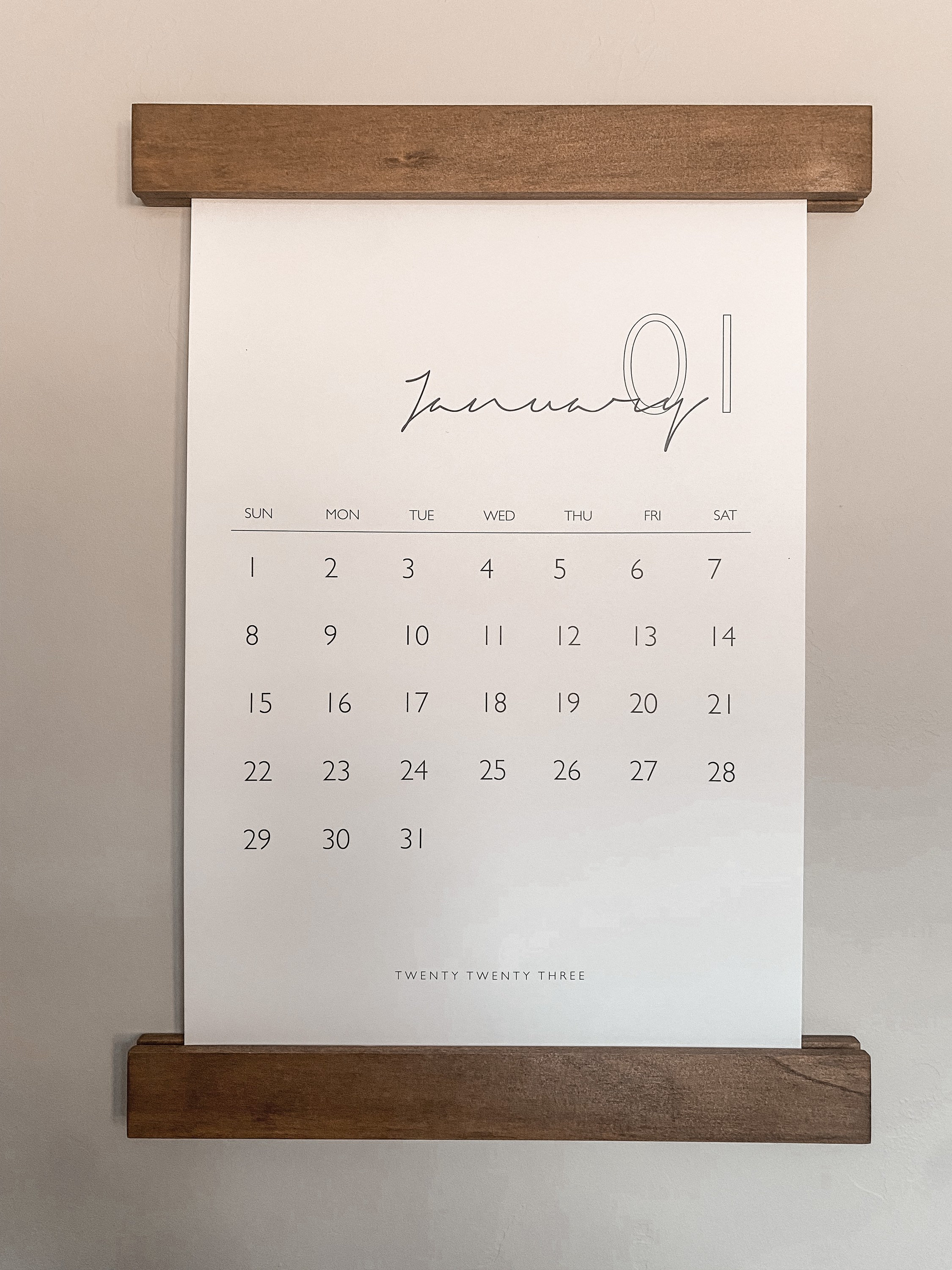 2025 Wooden Magnetic Wall Calendar - Etsy