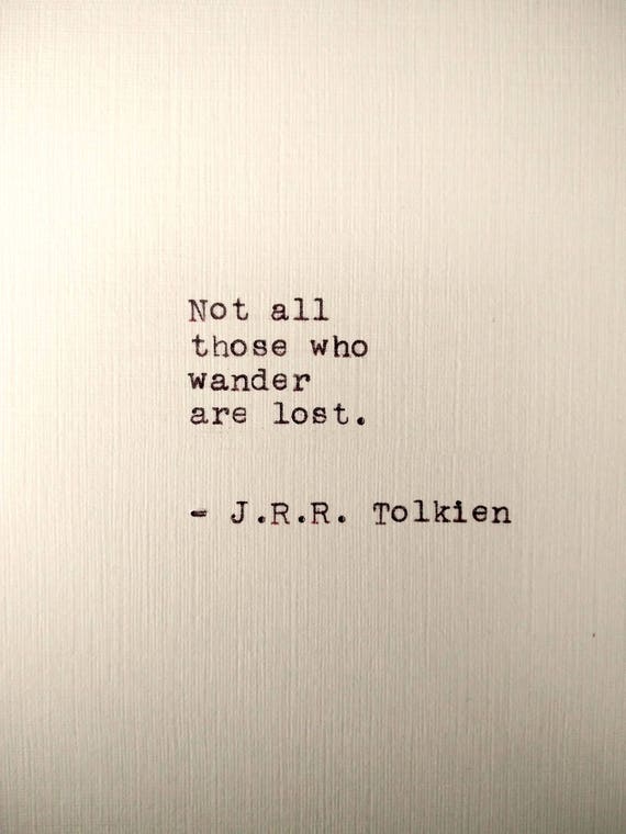 J.R.R. Tolkien Handtyped Quote Typewriter Quote Print | Etsy
