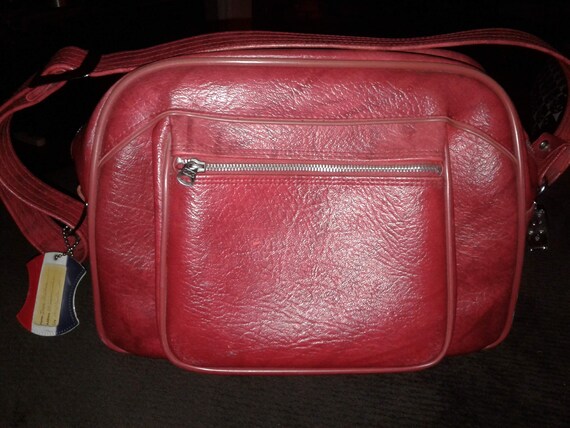 vintage american tourister luggage red